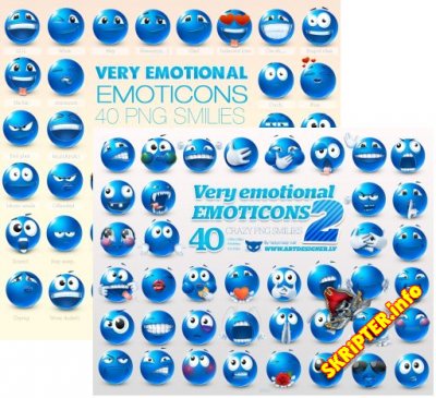 Very emotional emoticons