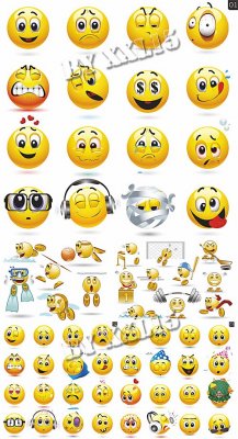Vector set of smiley icons