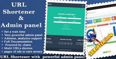 URL Shortener with Ads and Powerful Admin Panel v.1.3
