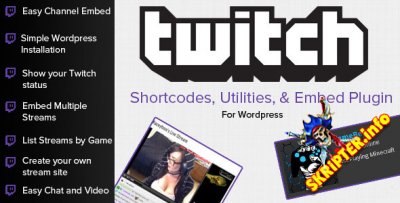 Twitch v1.1.9  TV Shortcodes & Embed Tools For WordPress