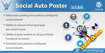 Social Auto Poster v1.8.0 -     WordPress