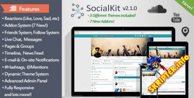 SocialKit v2.1.0 Rus + all addons -   