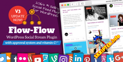 Flow-Flow v3.2.6 - граббер контента из социальных сетей для WordPress