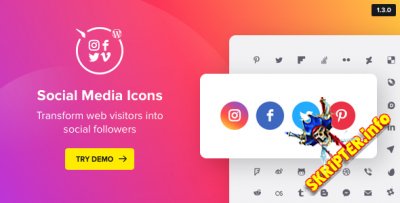 Social Media Icons v1.3.0 -     WordPress