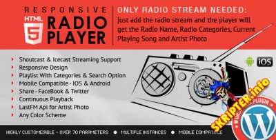Radio Player Shoutcast & Icecast v2.1 - -     WordPress
