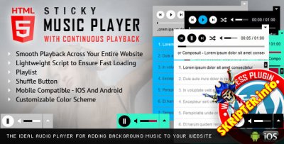 Sticky HTML5 Music Player v2.3 -   WordPress