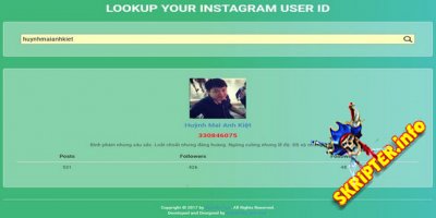 Lookup Instagram User ID v1.0 -   Instagram