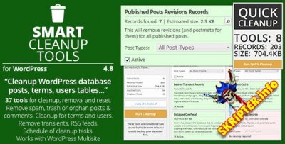 Smart Cleanup Tools 4.8 -         WordPress