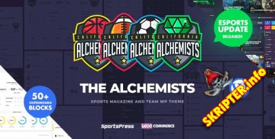 Alchemists v4.5.2 Nulled - спортивная тема для WordPress