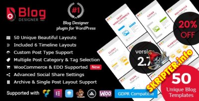 Blog Designer Pro v2.7.1 Nulled -    WordPress