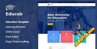 Educab v1.0.2 - шаблон Joomla для образовательных учреждений