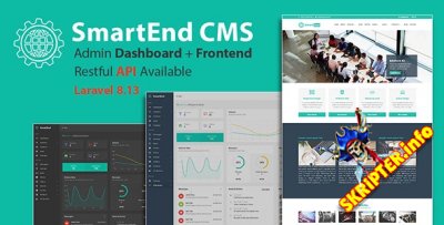 SmartEnd CMS v8.6.2 - панель администратора Laravel с Frontend и Restful API