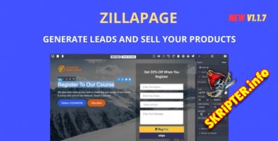 Zillapage v1.1.7 Nulled - конструктор веб-сайтов и целевых страниц