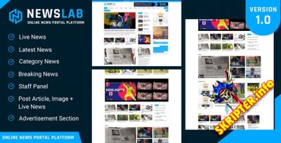 NewsLab v1.0 Nulled - новостная интернет-платформа