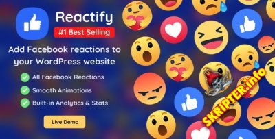 Reactify v2.7 Nulled - Facebook реакции на WordPress