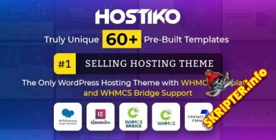Hostiko v60.0.0 Nulled - WHMCS хостинг тема для WordPress