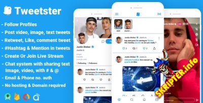 Tweetster v1.0 - приложение социальной сети