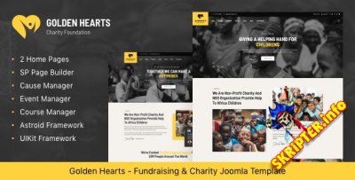 TZ Golden Hearts v1.0 - шаблон Joomla для сбора средств и благотворительности