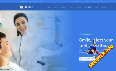 JS Dentro v2.0.0 - шаблон Joomla для стоматологов и стоматологических клиник