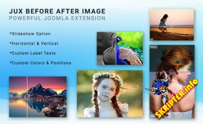 JUX Before After v1.0.4 - плагин сравнения фото до и после обработки для Joomla