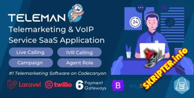 Teleman v1.6.0 - SaaS-приложение для телемаркетинга и VoIP-сервиса