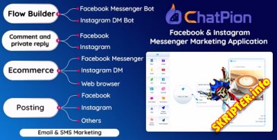 ChatPion v8.3.6 Nulled - скрипт многоканального маркетинга для Facebook