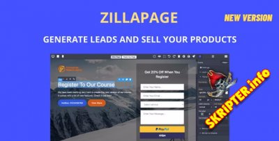 Zillapage v1.1.9 Nulled - конструктор веб-сайтов и целевых страниц