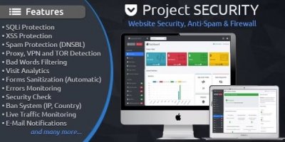 Project SECURITY v5.0.4 - безопасность веб-сайта, защита от спама и брандмауэр