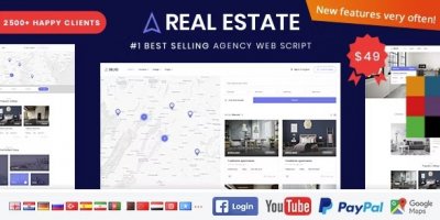 Real Estate Agency Portal v1.7.3 Nulled - скрипт портала недвижимости