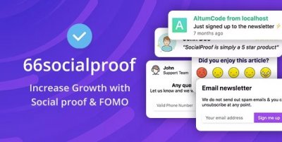 66socialproof v25.0.0 Nulled - набор инструментов для маркетинга