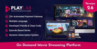 PlayLab v2.6 Nulled - платформа для потоковой передачи фильмов
