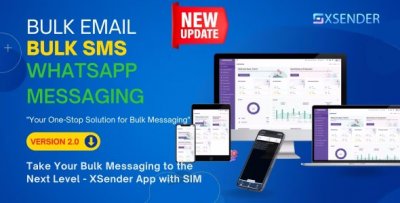 XSender v2.0 Nulled -       Email, SMS  WhatsApp