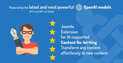 Joomla AI Content ReWriter v1.0.4 - рерайт текстов с помощью ИИ для Joomla